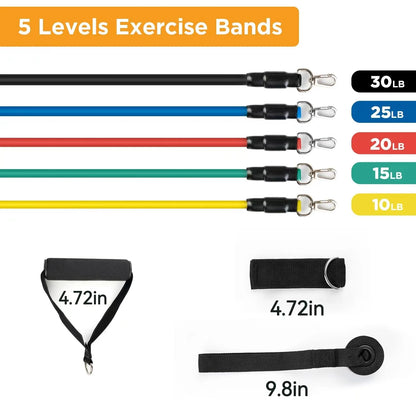 Resistance Bands Set Exercise Bands with Handles Heavy Resistance Training Physical Therapy Home Workouts