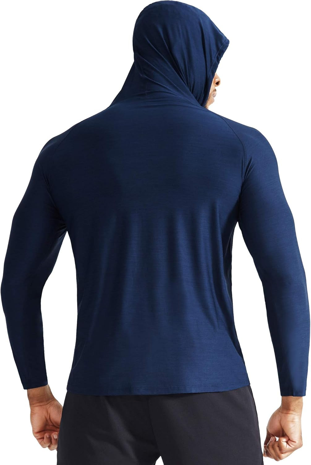 Men'S Dry Fit Athletic Shirt Workout Running Long Sleeve Shirts with Hoods